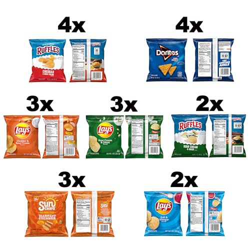 Frito-Lay Classic Mix Variety Pack, Single Serve Snack Bags | Pack of 21