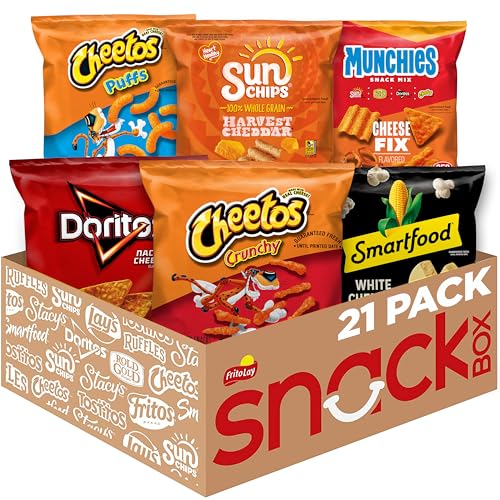 Frito-Lay Classic Mix Variety Pack, Single Serve Snack Bags | Pack of 21