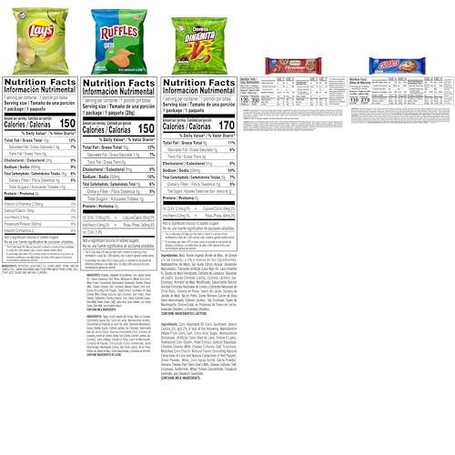 Frito-Lay Classic Mix Variety Pack, Single Serve Snack Bags | Pack of 21