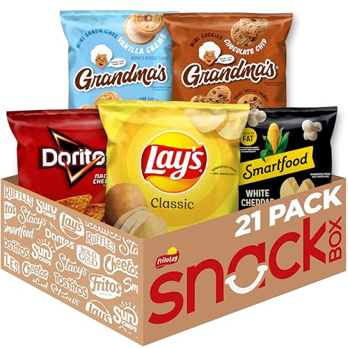 Frito-Lay Classic Mix Variety Pack, Single Serve Snack Bags | Pack of 21