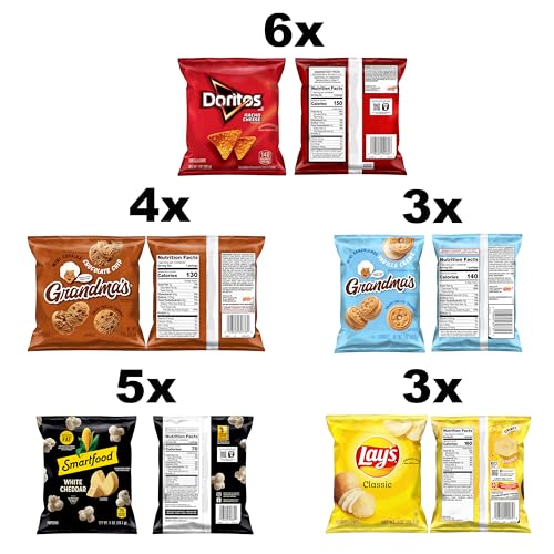 Frito-Lay Classic Mix Variety Pack, Single Serve Snack Bags | Pack of 21