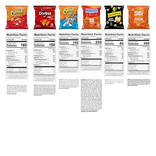 Frito-Lay Classic Mix Variety Pack, Single Serve Snack Bags | Pack of 21