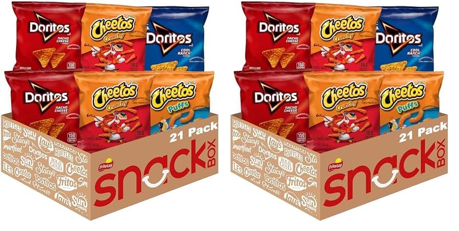 Frito-Lay Classic Mix Variety Pack, Single Serve Snack Bags | Pack of 21