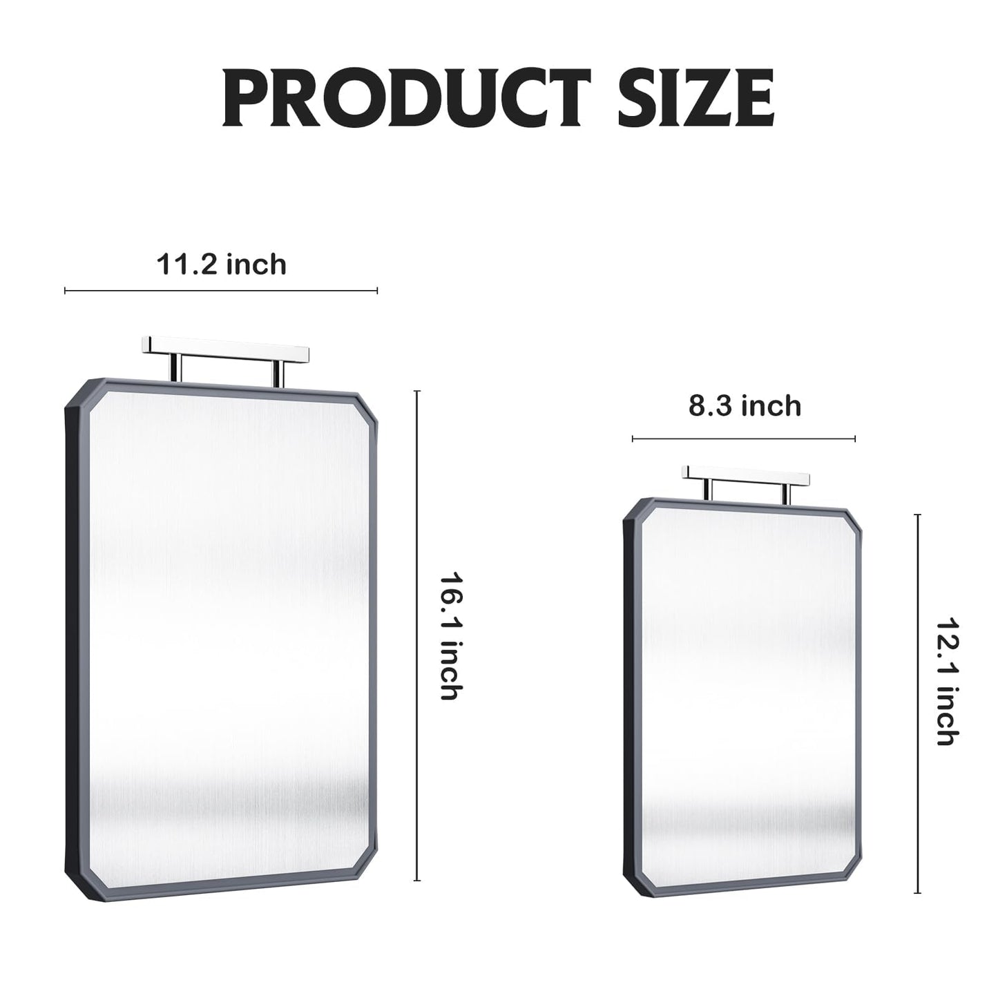 Stainless Steel Cutting Board, Double Sided Steel Cutting Board