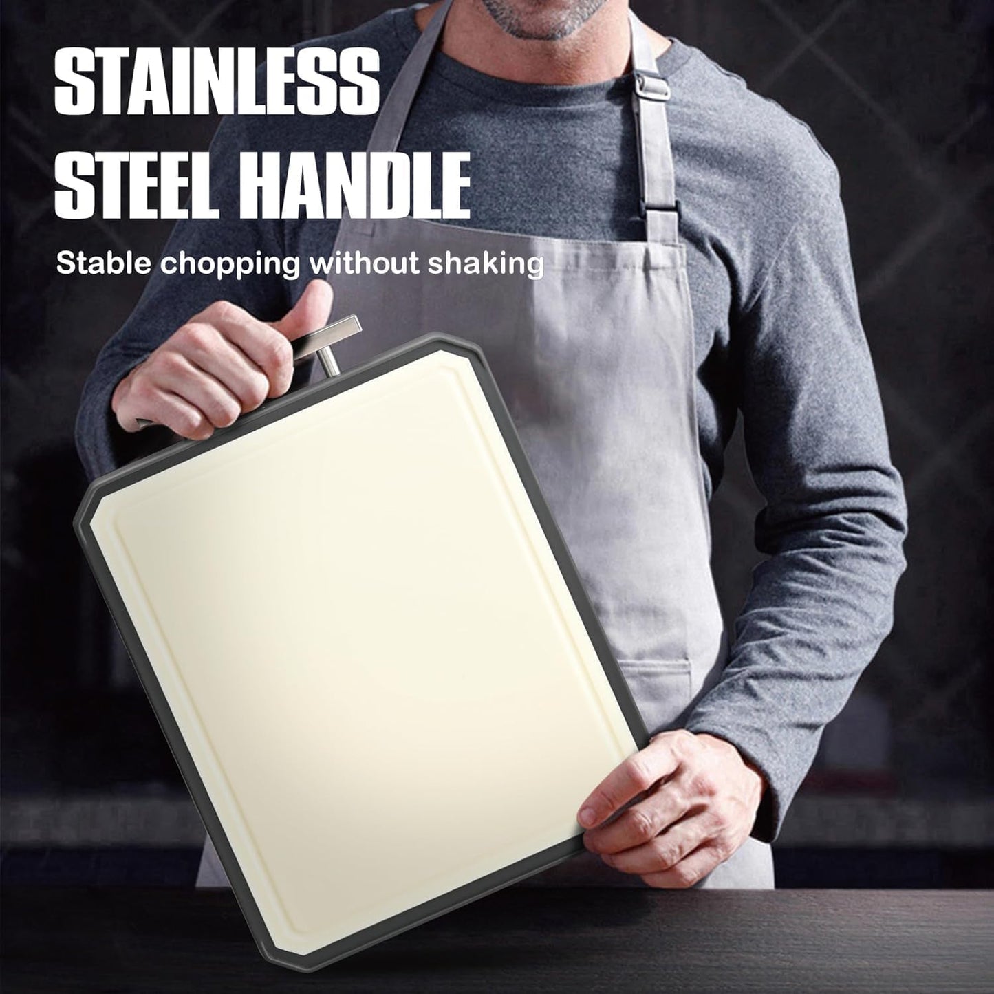 Stainless Steel Cutting Board, Double Sided Steel Cutting Board