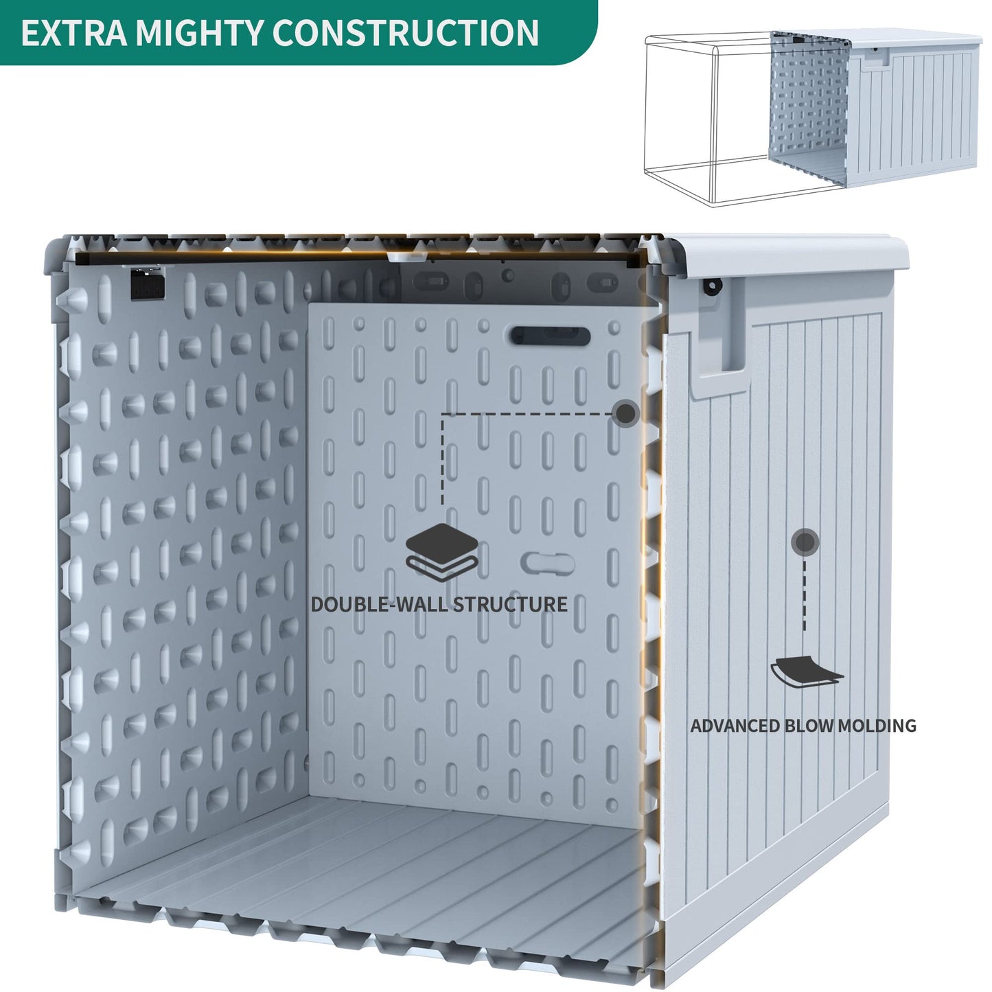 XXL 230 Gallon Large Deck Box Outdoor