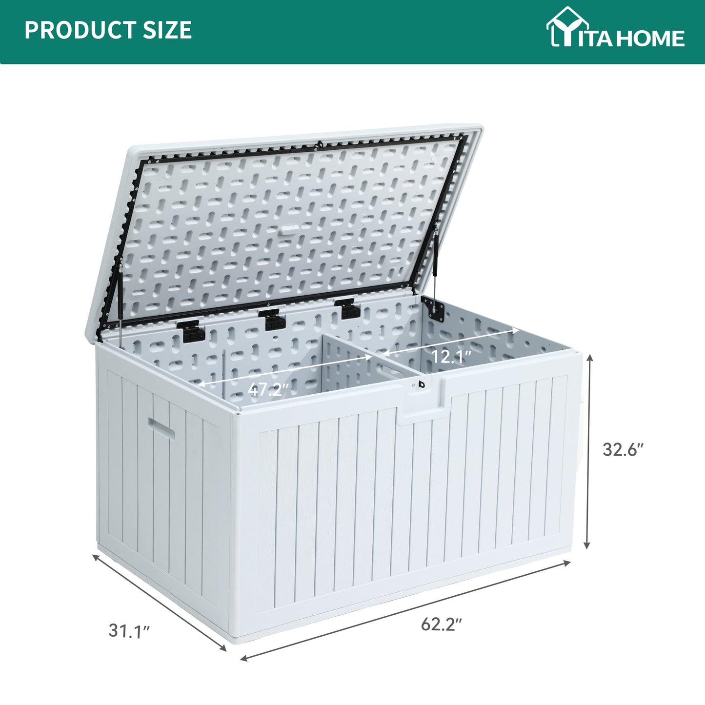 XXL 230 Gallon Large Deck Box Outdoor