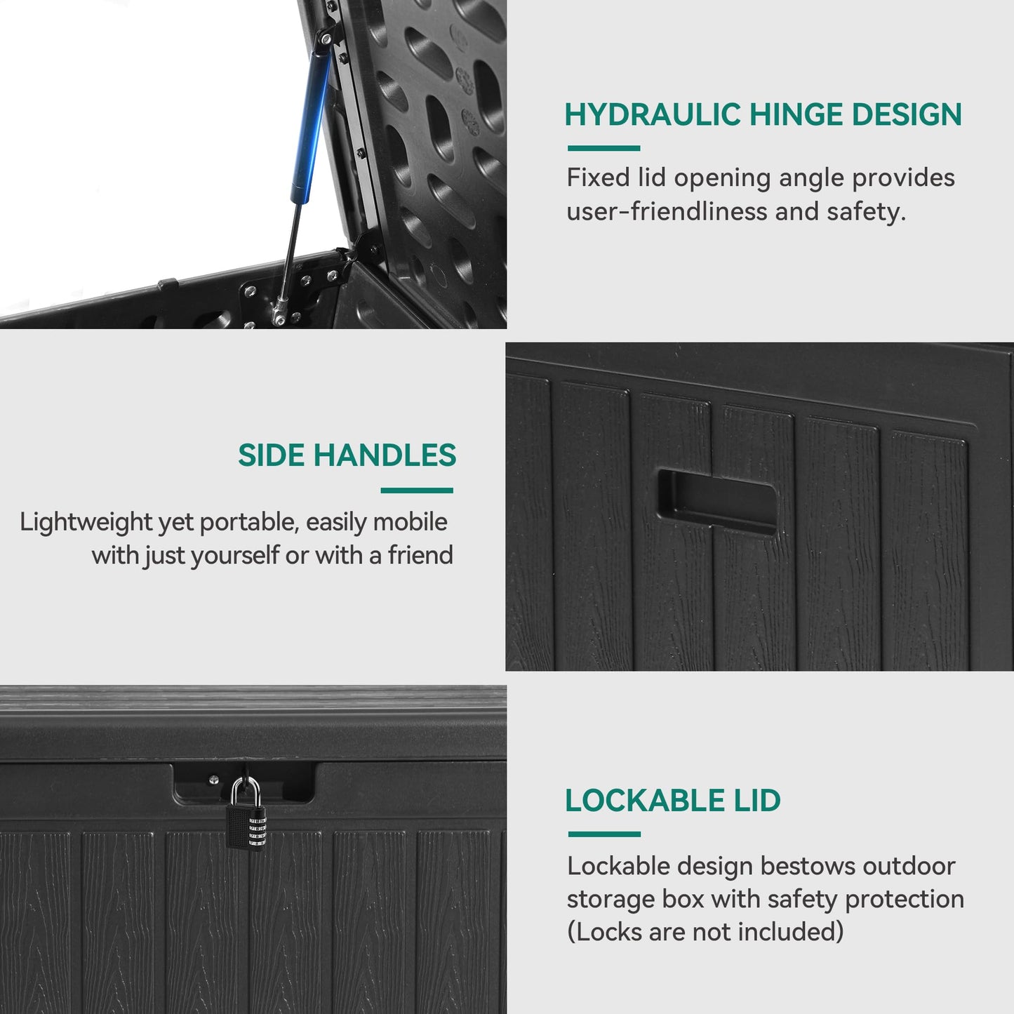 XXL 230 Gallon Large Deck Box Outdoor