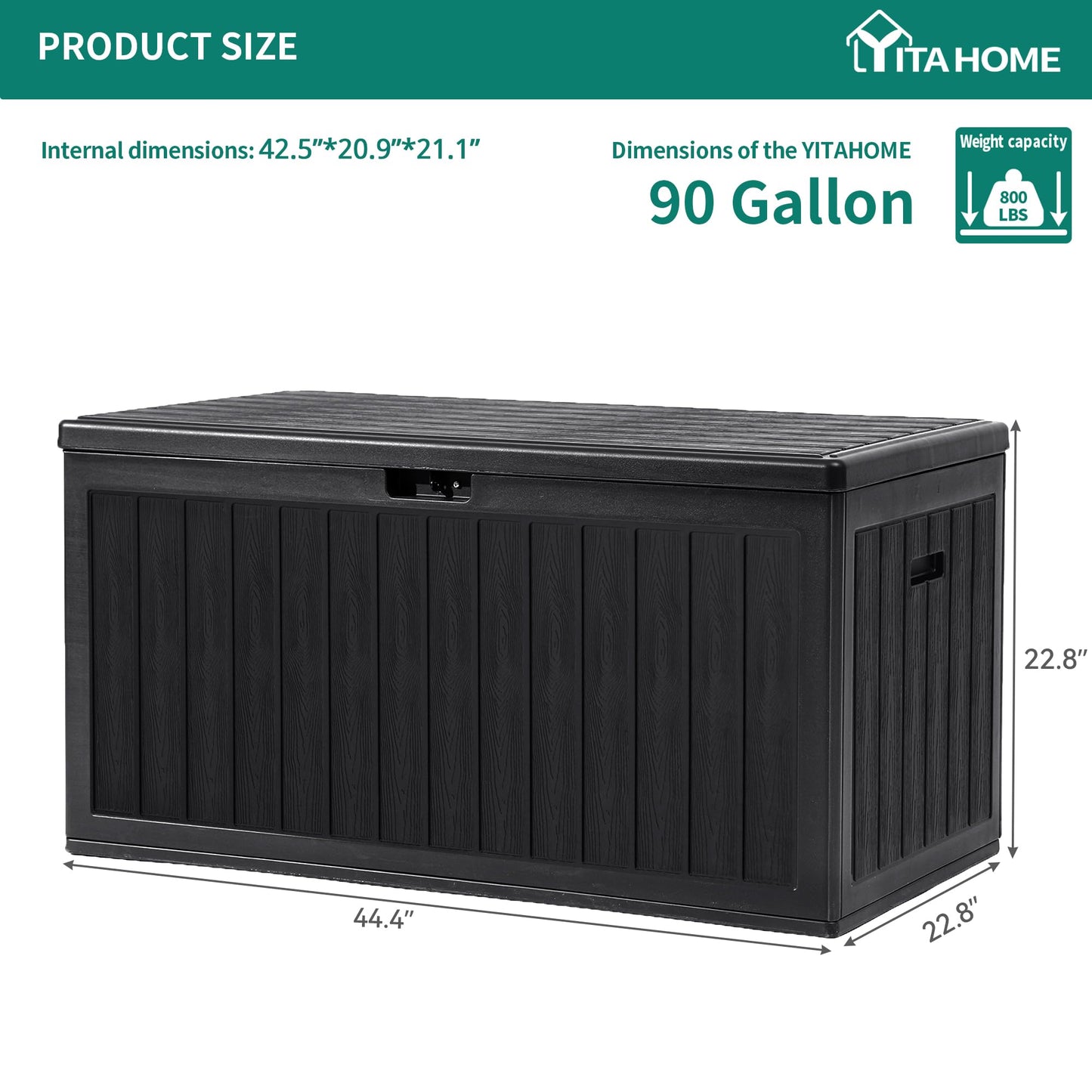 XXL 230 Gallon Large Deck Box Outdoor