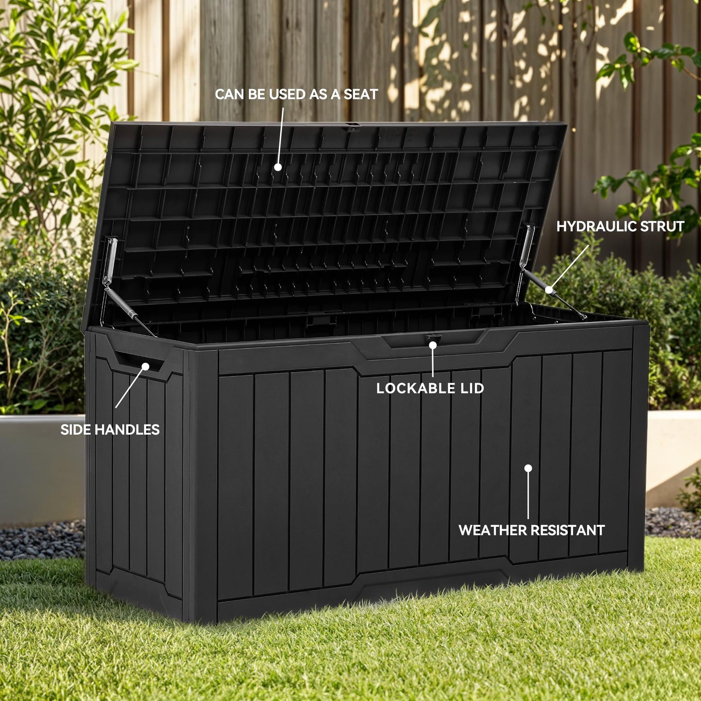 XXL 230 Gallon Large Deck Box Outdoor