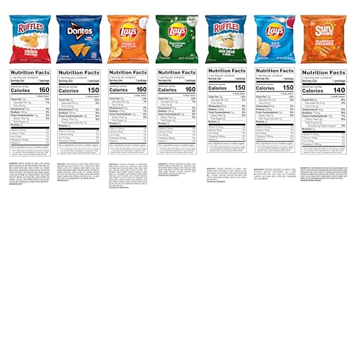 Frito-Lay Classic Mix Variety Pack, Single Serve Snack Bags | Pack of 21