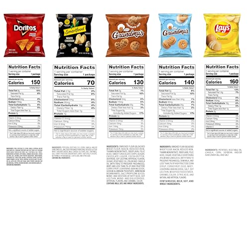 Frito-Lay Classic Mix Variety Pack, Single Serve Snack Bags | Pack of 21