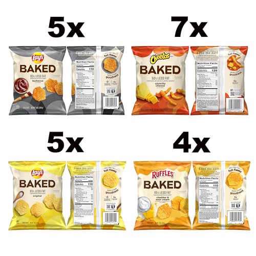 Frito-Lay Classic Mix Variety Pack, Single Serve Snack Bags | Pack of 21