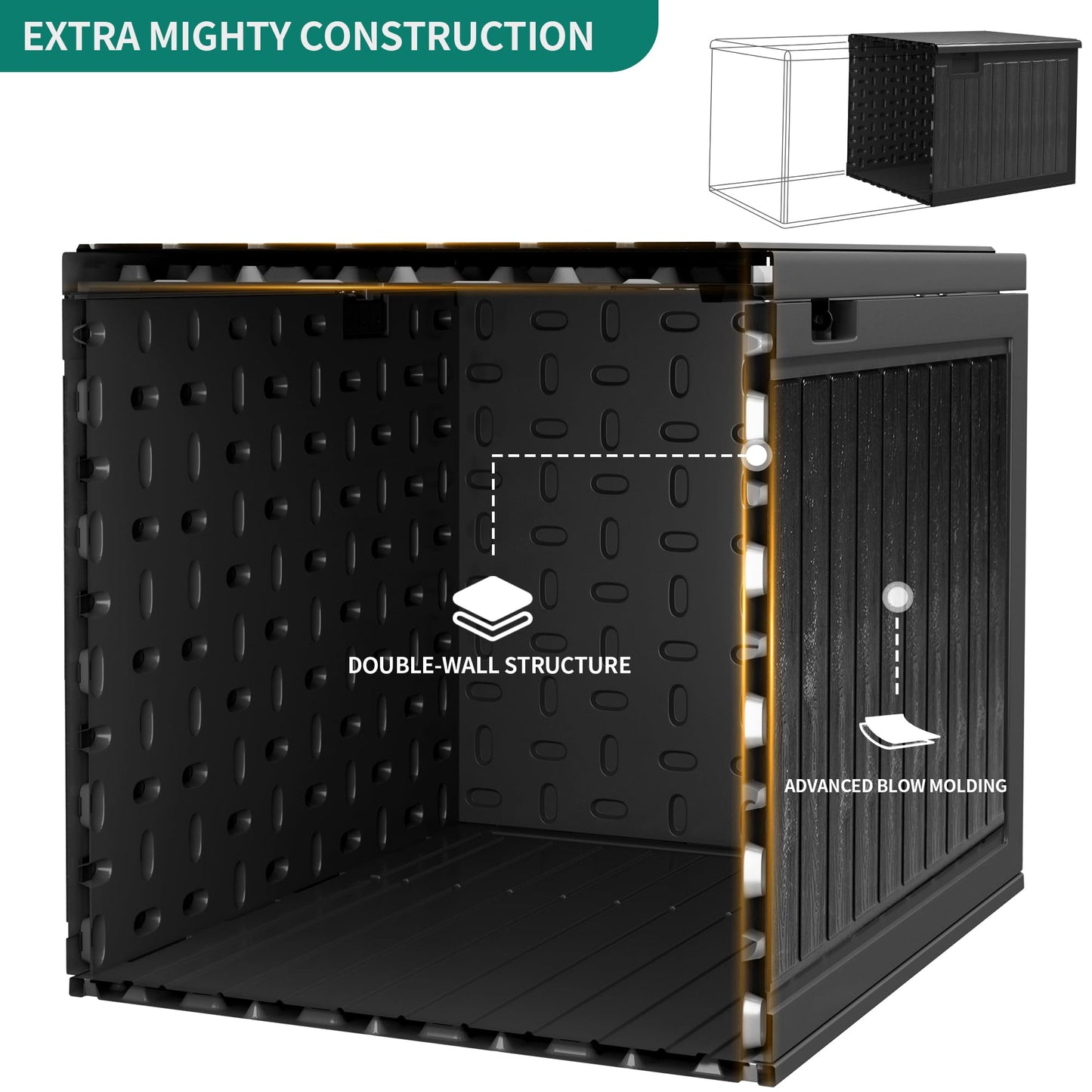 XXL 230 Gallon Large Deck Box Outdoor