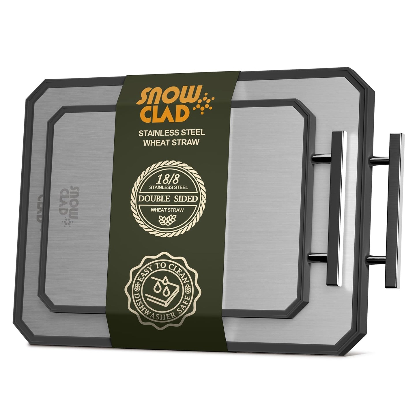Stainless Steel Cutting Board, Double Sided Steel Cutting Board