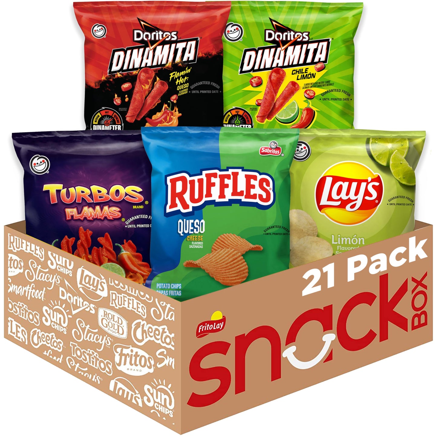 Frito-Lay Classic Mix Variety Pack, Single Serve Snack Bags | Pack of 21