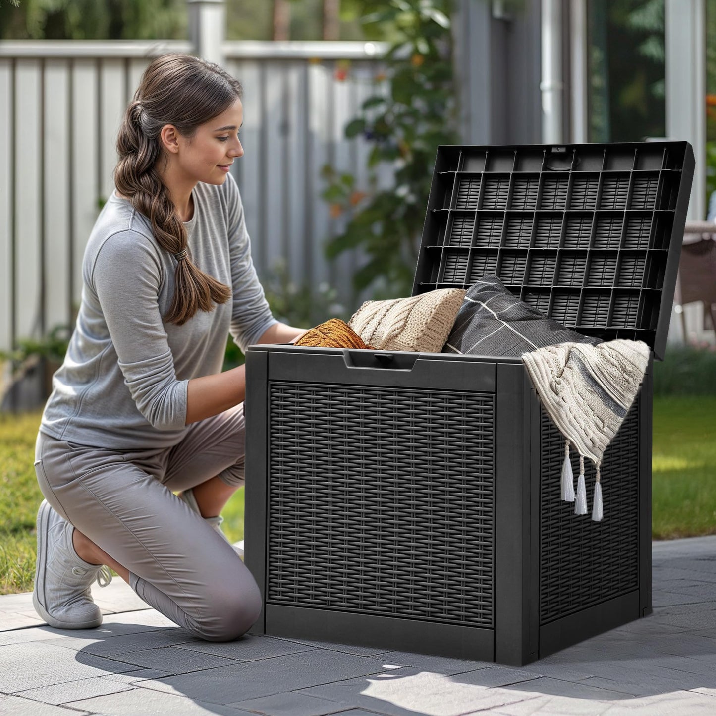 XXL 230 Gallon Large Deck Box Outdoor