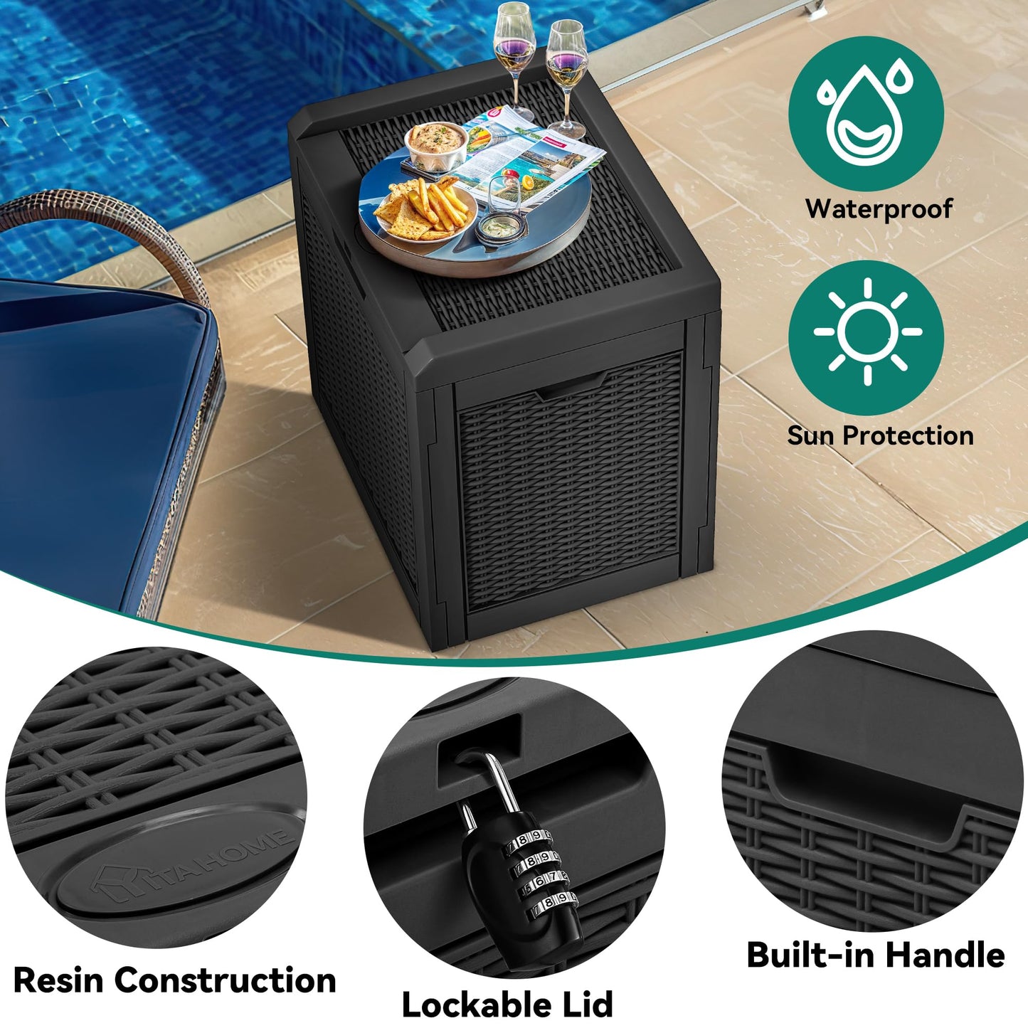 XXL 230 Gallon Large Deck Box Outdoor