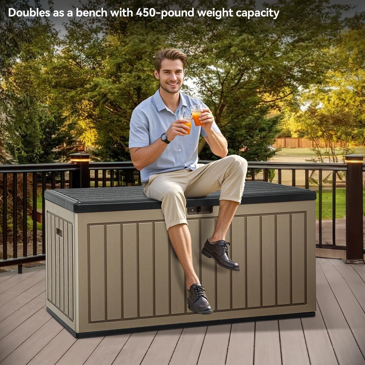 XXL 230 Gallon Large Deck Box Outdoor